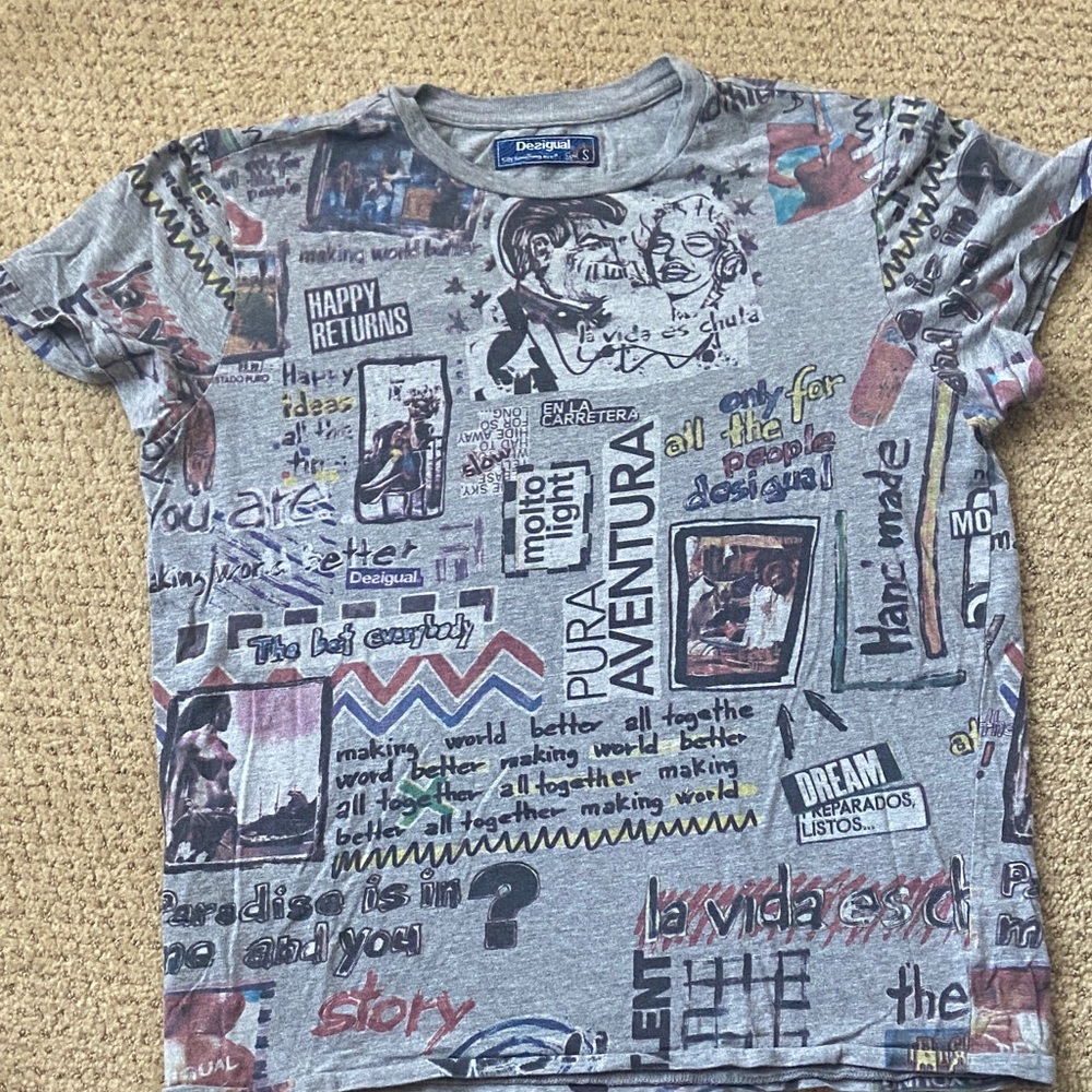 Desigual Multicolor Graphic Teen T-Shirt